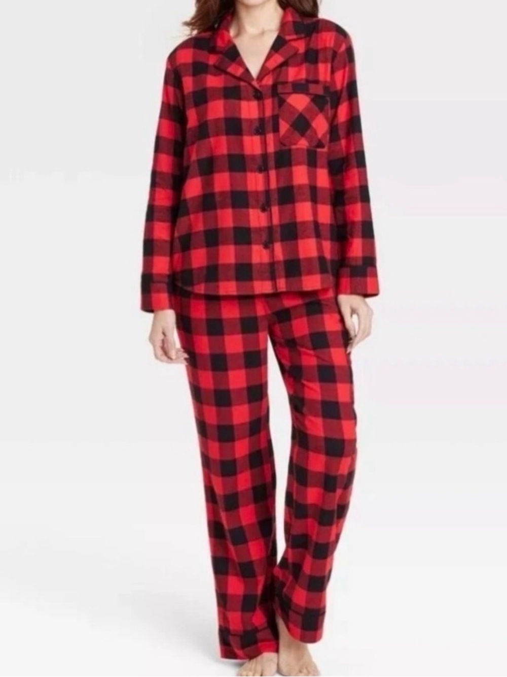 Wondershop Red and Black Buffalo Plaid Women's Sleep Set